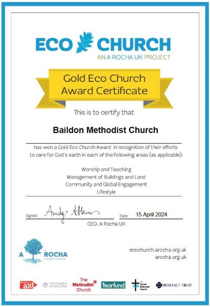 Featured image for “Church wins eco gold award”